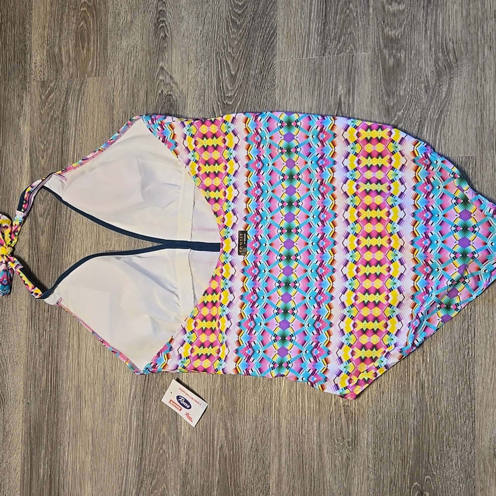 NWT Sonsie By Gracing 22W Halter One Piece Swimsuit - Picture 4 of 4